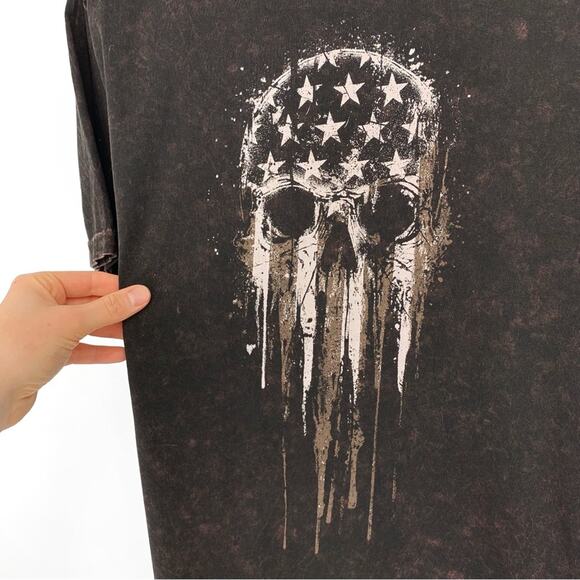 HOWITZER Clothing We The People Skull Tee Brown M - Picture 3 of 7